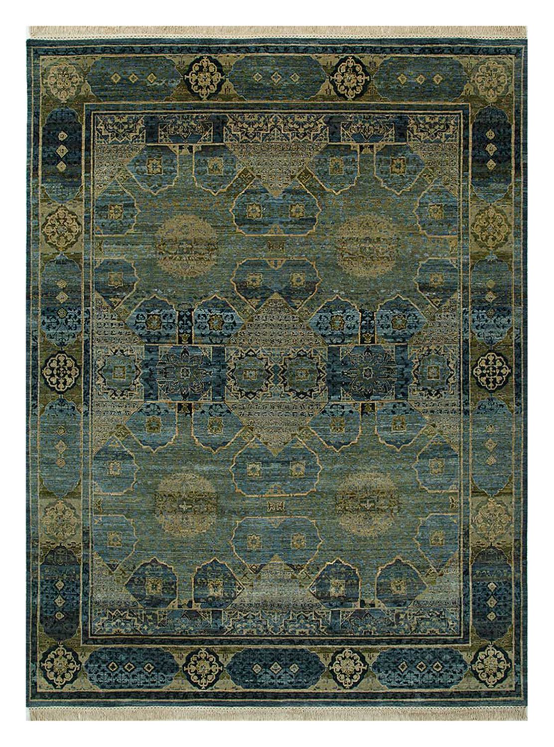 Wollteppich - 300 x 240 cm - seegrün