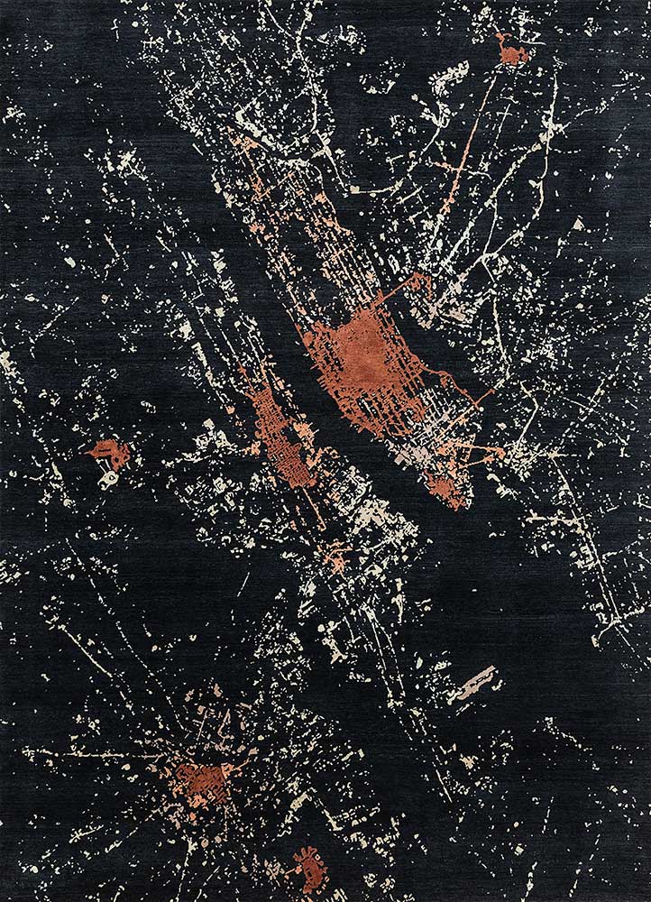 Wollteppich - 300 x 240 cm - schwarz