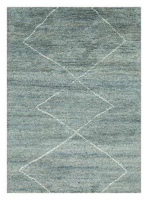 Wollteppich - 240 x 150 cm - petrolblau