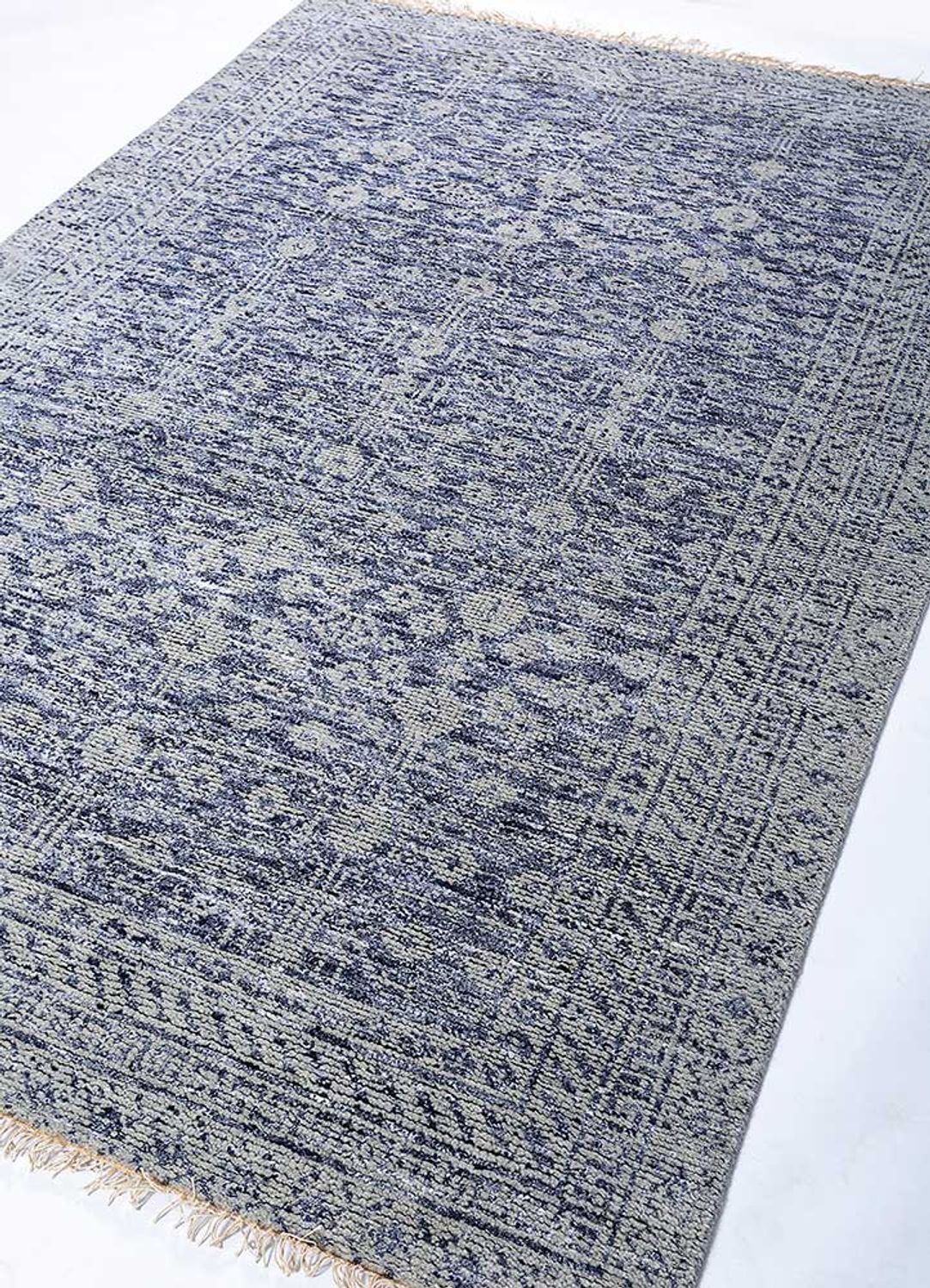 Wollteppich - 240 x 150 cm - blau
