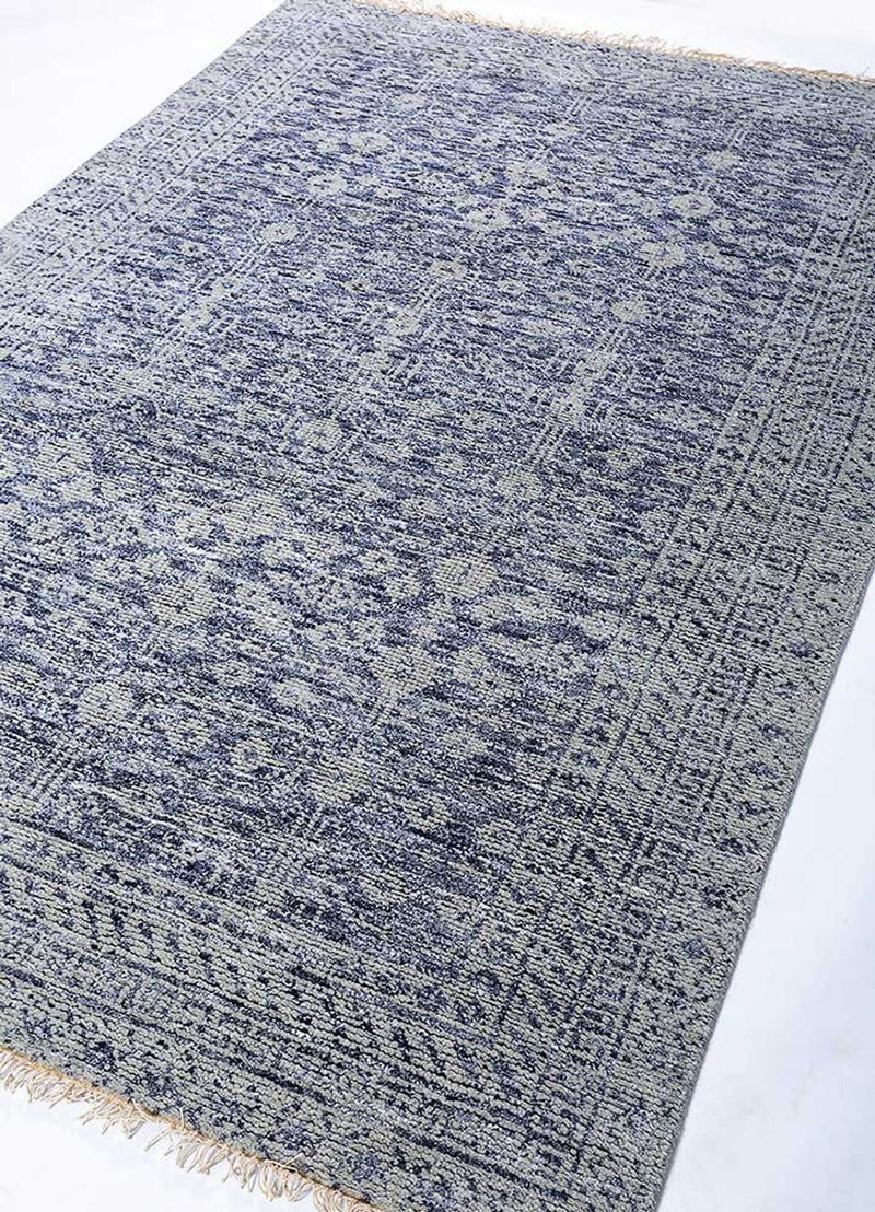Wollteppich - 240 x 150 cm - blau