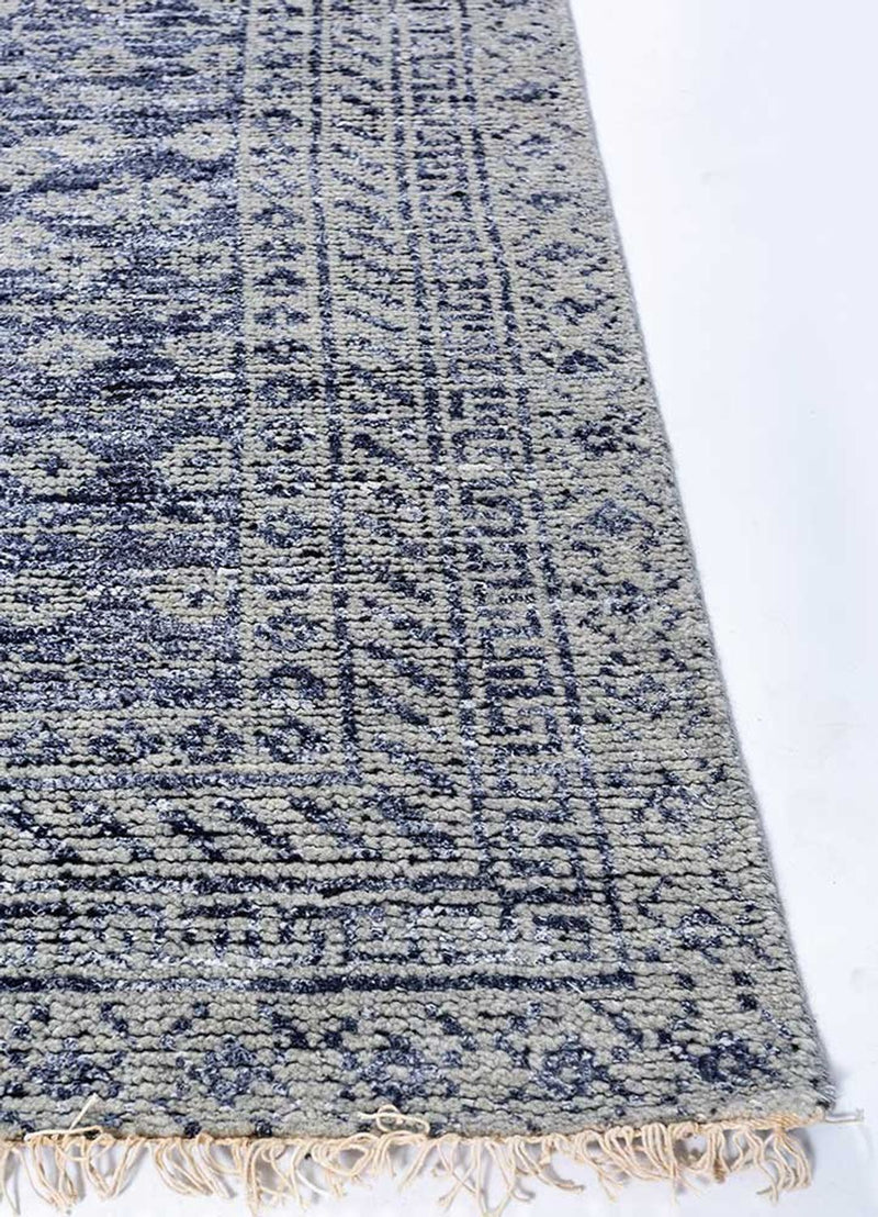 Wollteppich - 240 x 150 cm - blau