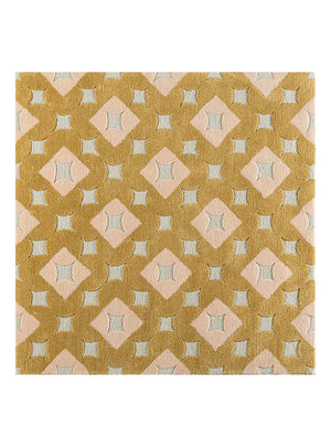 Wollteppich quadratisch  - 180 x 180 cm - gold