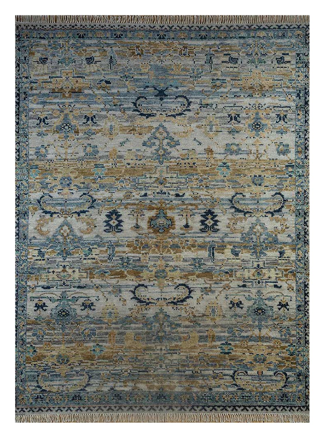 Wollteppich - 300 x 240 cm - seeblau