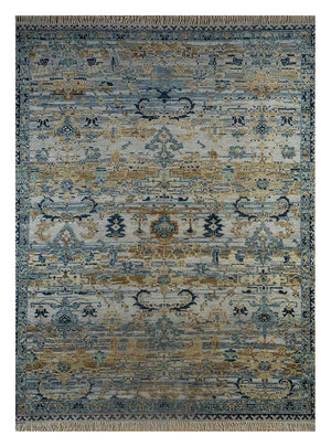 Wollteppich - 300 x 240 cm - seeblau