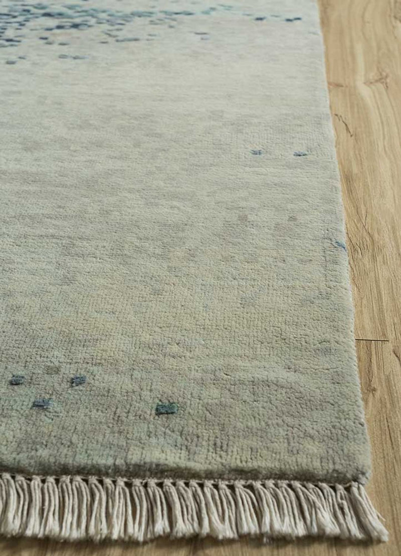 Wollteppich - 300 x 240 cm - blau