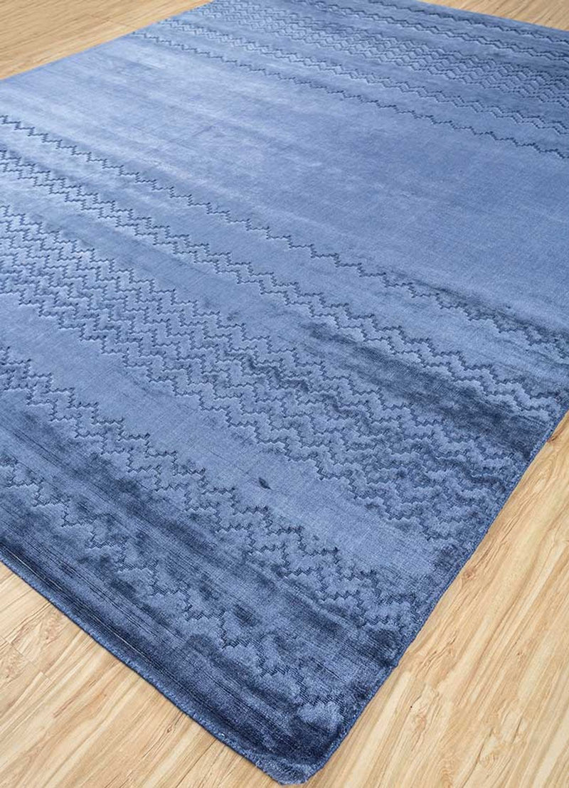 Viskose Teppich - 300 x 240 cm - blau
