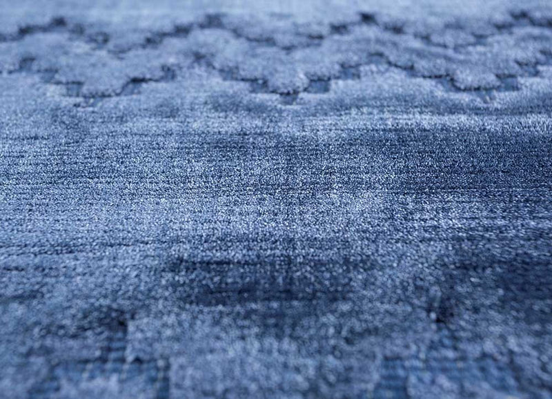 Viskose Teppich - 300 x 240 cm - blau