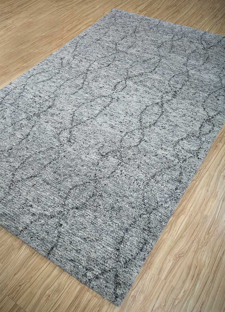 Wollteppich - 240 x 150 cm - hellgrau