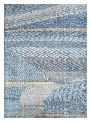 Wollteppich - 240 x 150 cm - dunkelblau