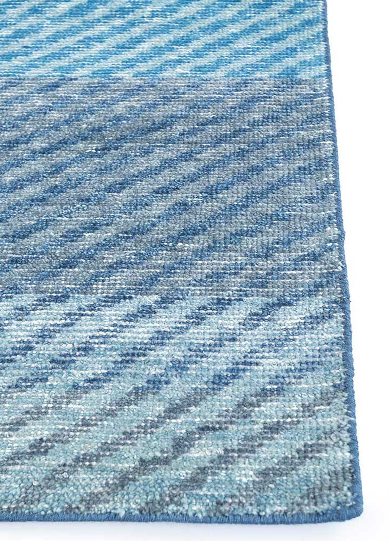 Wollteppich - 240 x 150 cm - blau