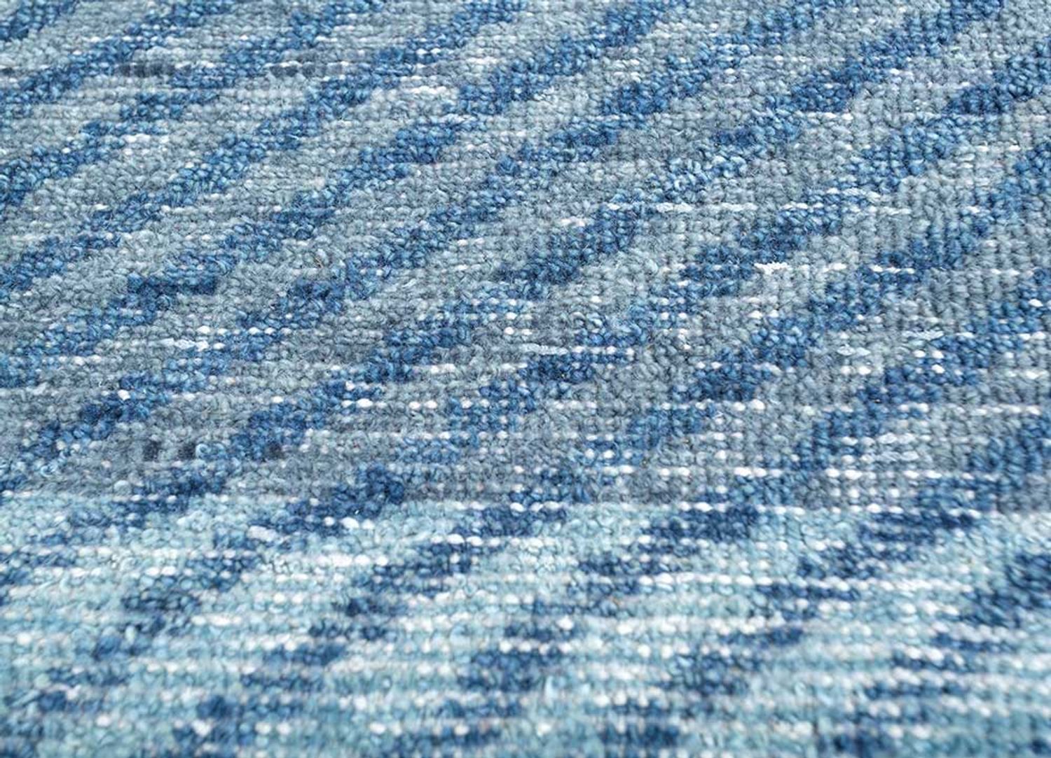 Wollteppich - 240 x 150 cm - blau