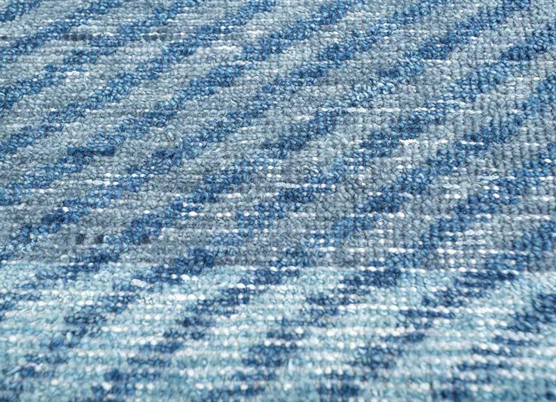 Wollteppich - 240 x 150 cm - blau