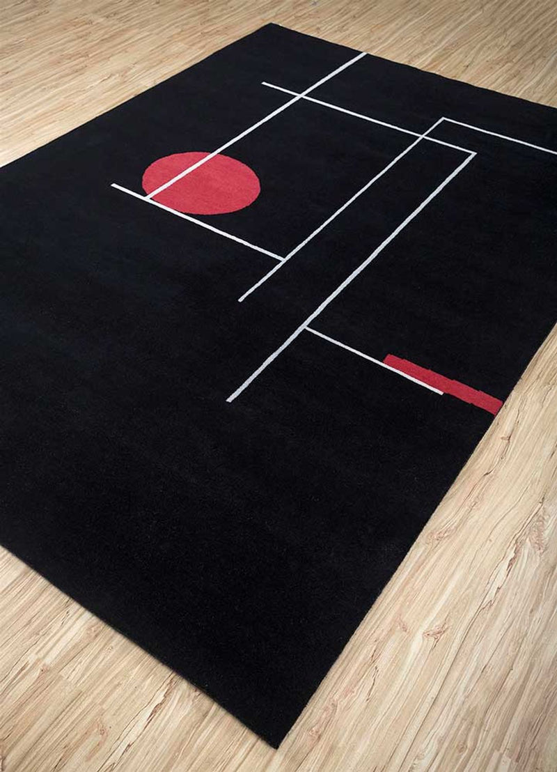 Wollteppich - 270 x 180 cm - schwarz