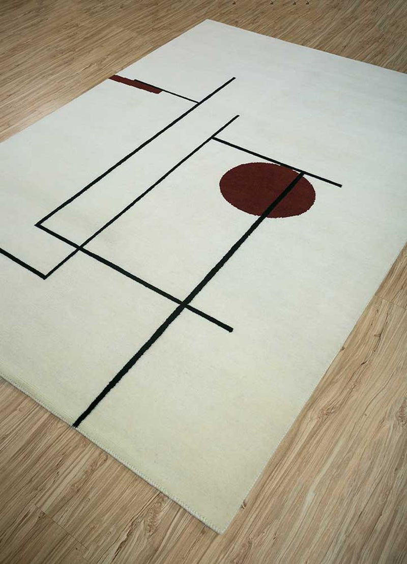 Wollteppich - 270 x 180 cm - hellgrau