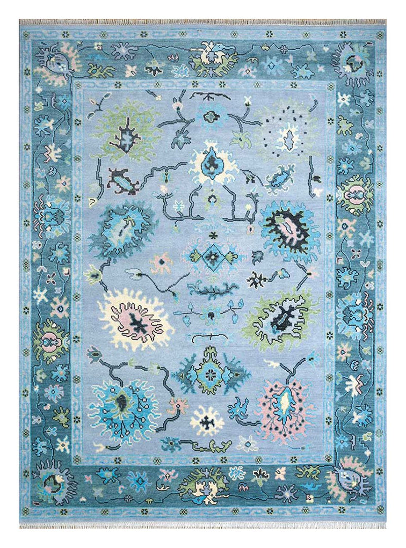 Wollteppich - 300 x 240 cm - türkis