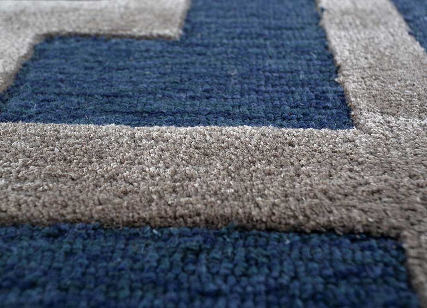 Wollteppich - 270 x 180 cm - blau
