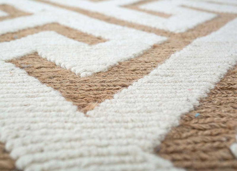 Wollteppich - 465 x 390 cm - beige