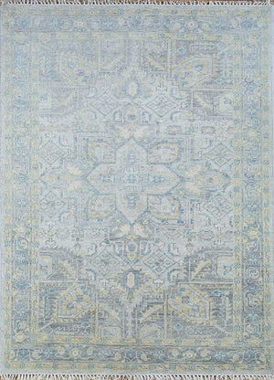 Wollteppich - 270 x 180 cm - hellblau
