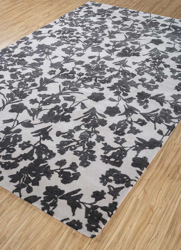 Wollteppich - 270 x 180 cm - schwarz-weiß
