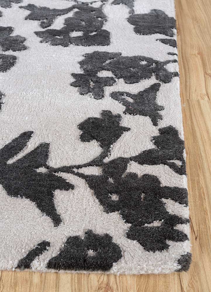 Wollteppich - 270 x 180 cm - schwarz-weiß