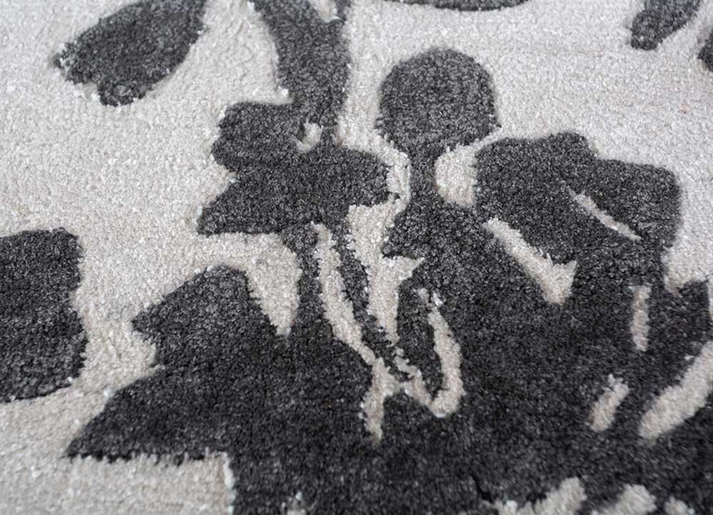 Wollteppich - 270 x 180 cm - schwarz-weiß