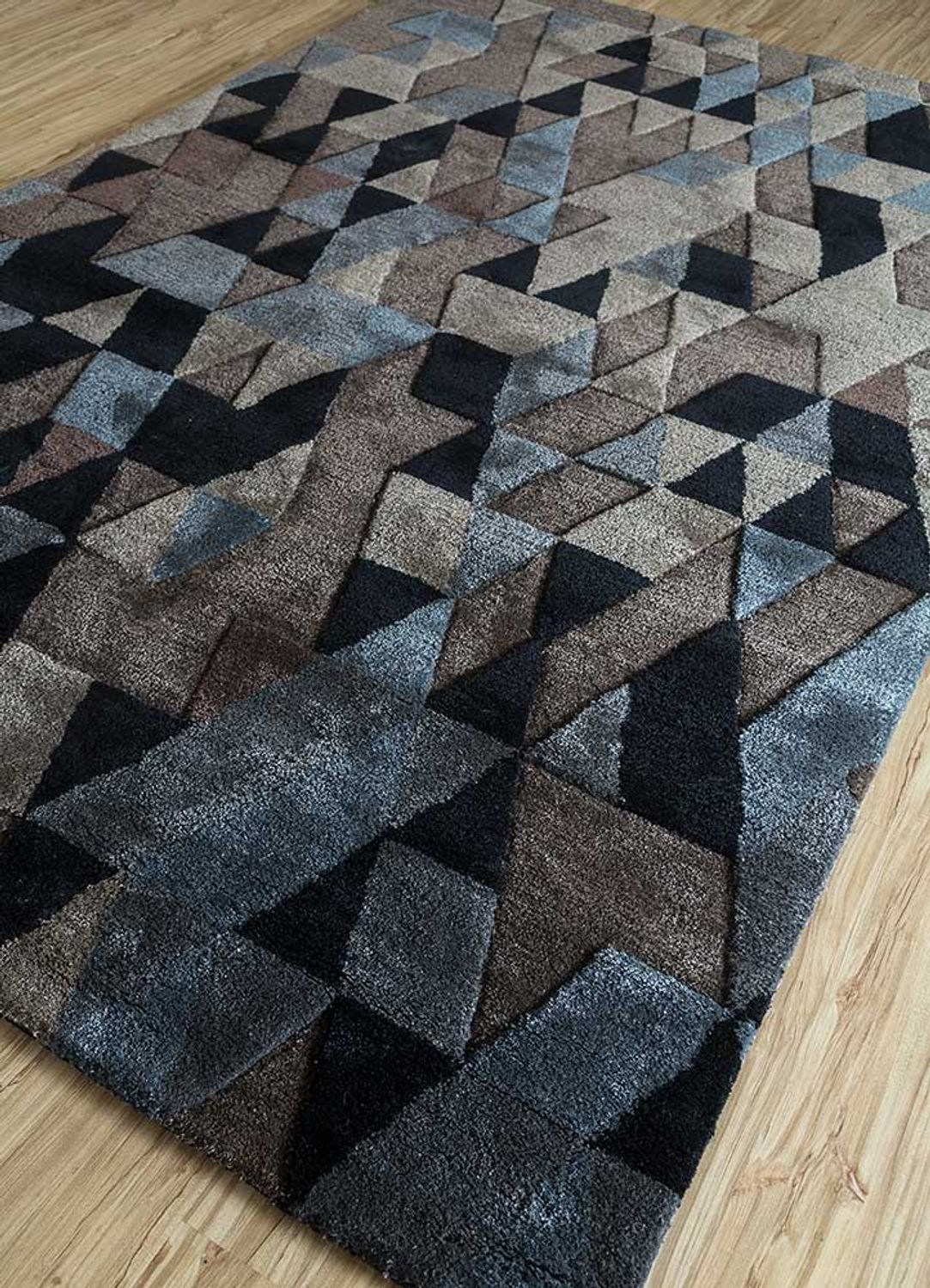 Wollteppich - 240 x 150 cm - anthrazit