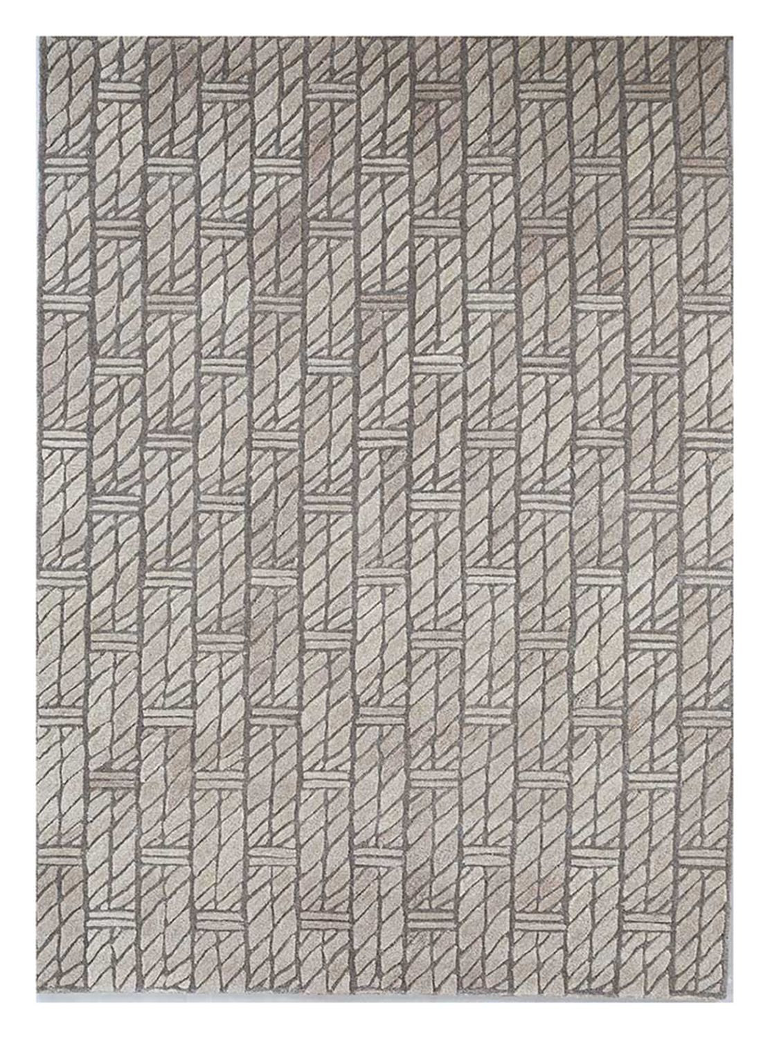 Wollteppich - 240 x 150 cm - dunkelbeige