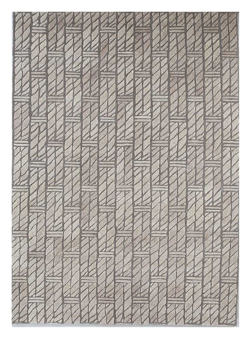 Wollteppich - 240 x 150 cm - dunkelbeige