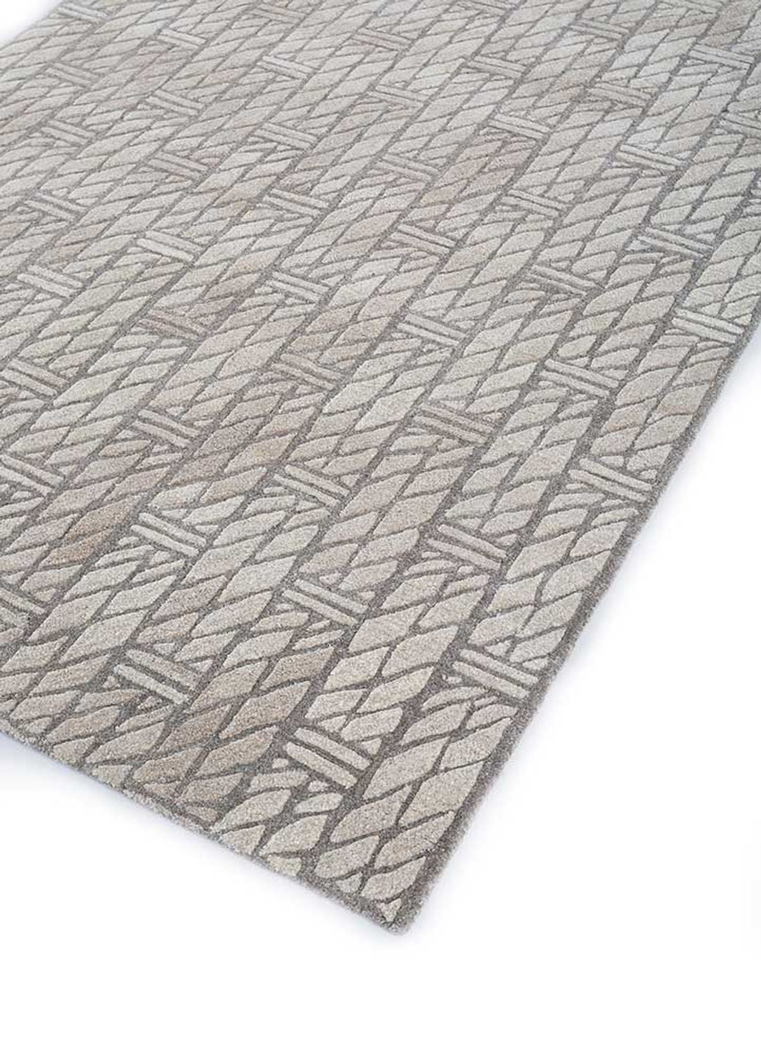 Wollteppich - 240 x 150 cm - dunkelbeige