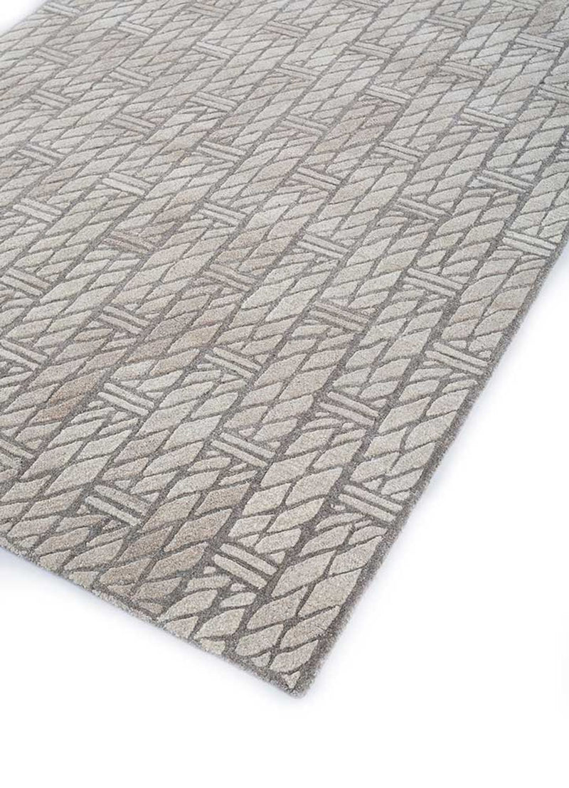 Wollteppich - 240 x 150 cm - dunkelbeige