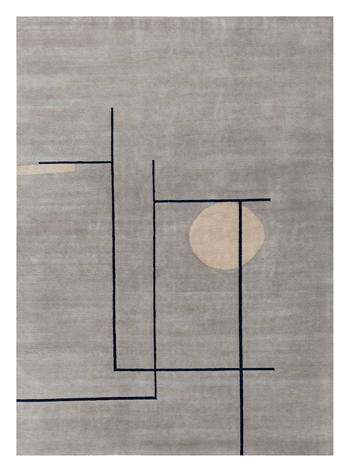 Wollteppich - 300 x 240 cm - grau