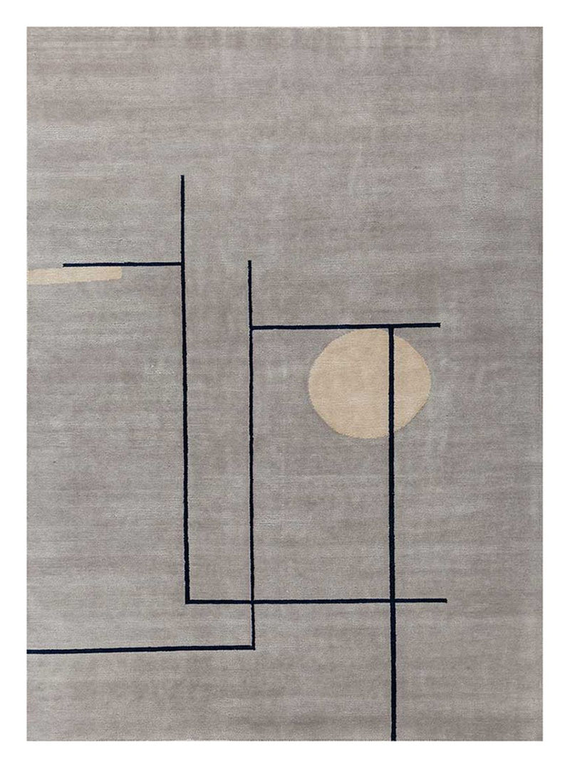 Wollteppich - 300 x 240 cm - grau