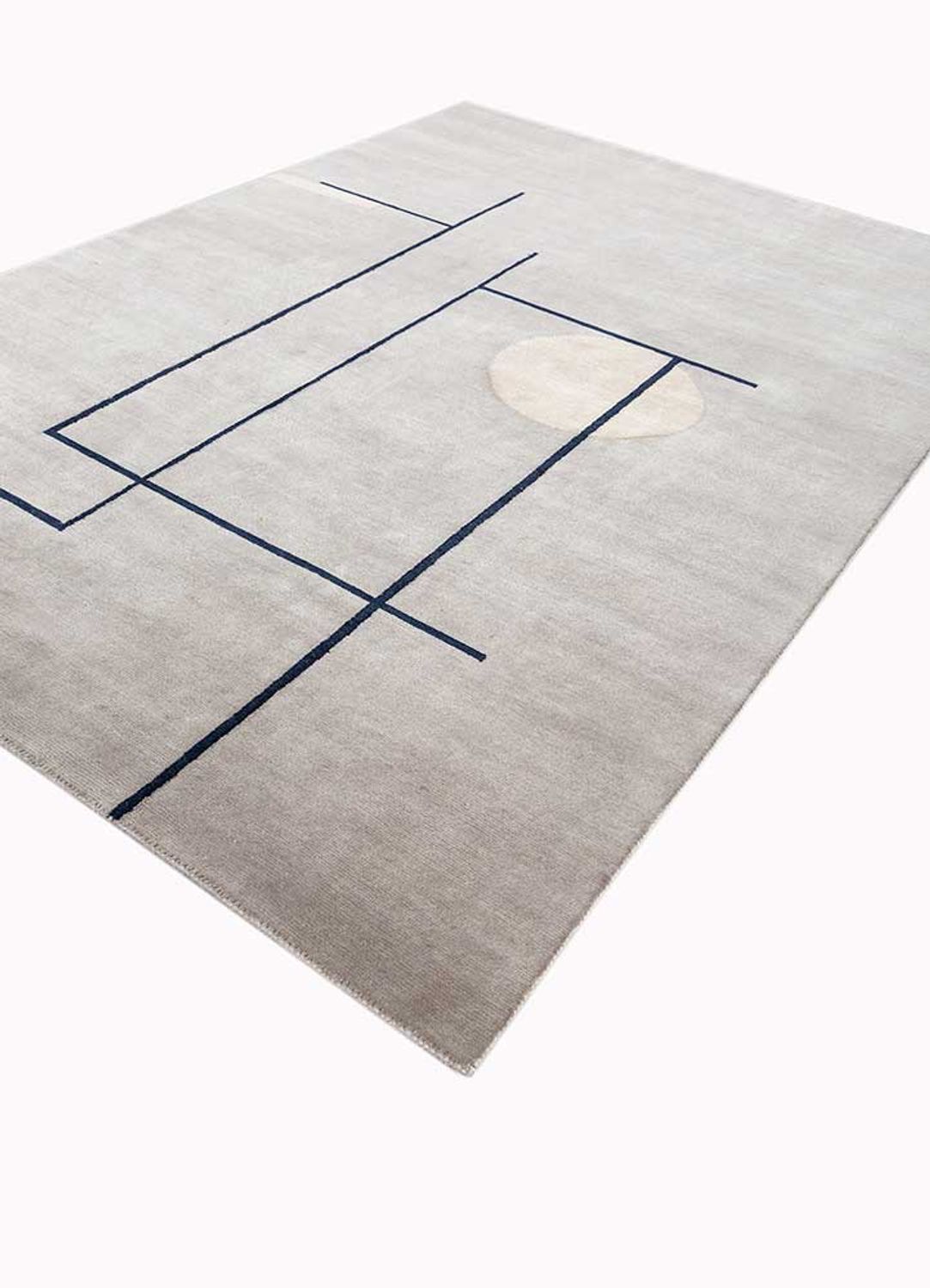 Wollteppich - 300 x 240 cm - grau