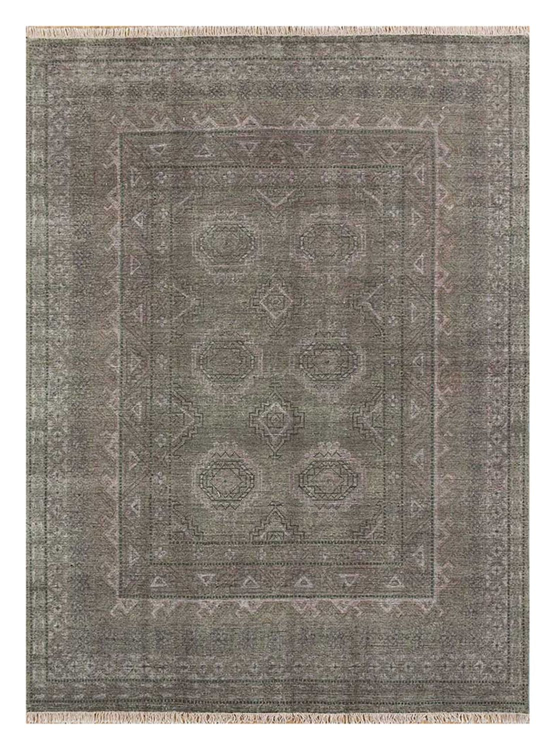 Wollteppich - 300 x 240 cm - grau