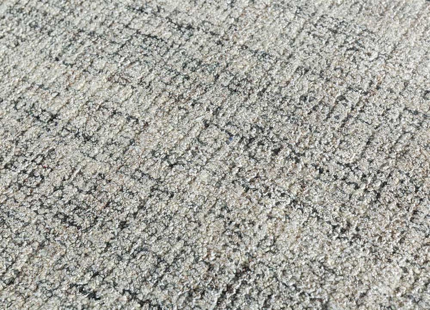Wollteppich quadratisch  - 120 x 120 cm - hellgrau