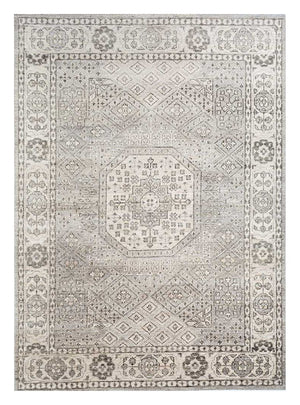 Wollteppich - 300 x 240 cm - silber
