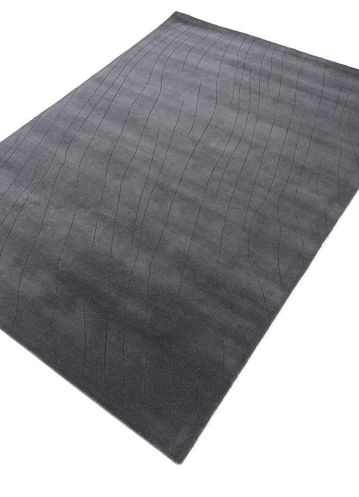 Wollteppich - 233 x 165 cm - dunkelgrau