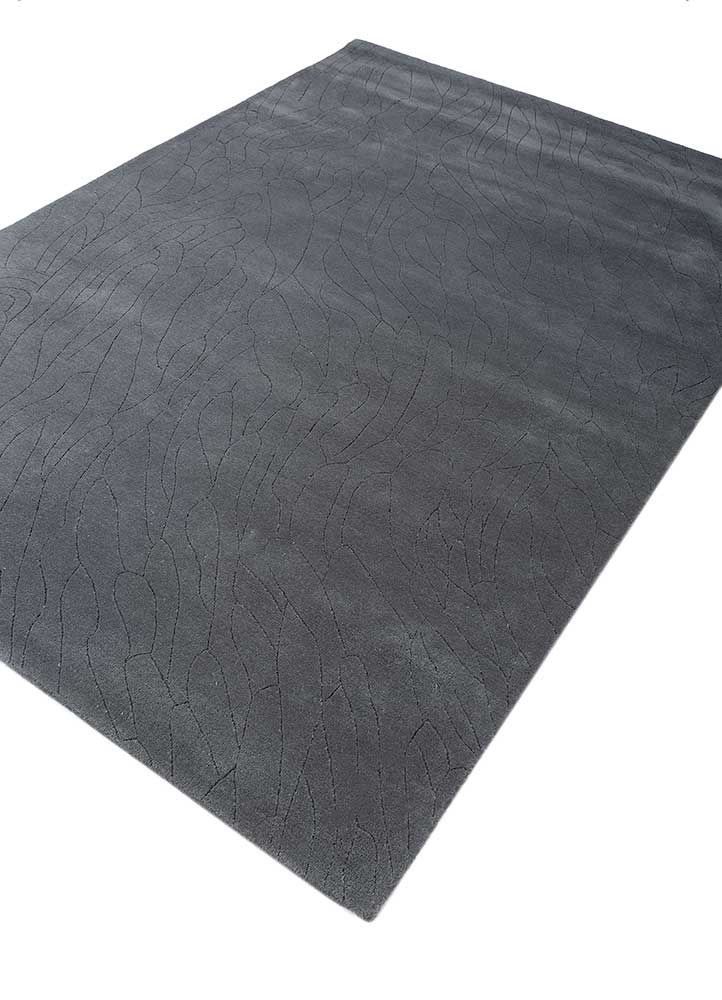 Wollteppich - 233 x 165 cm - dunkelgrau