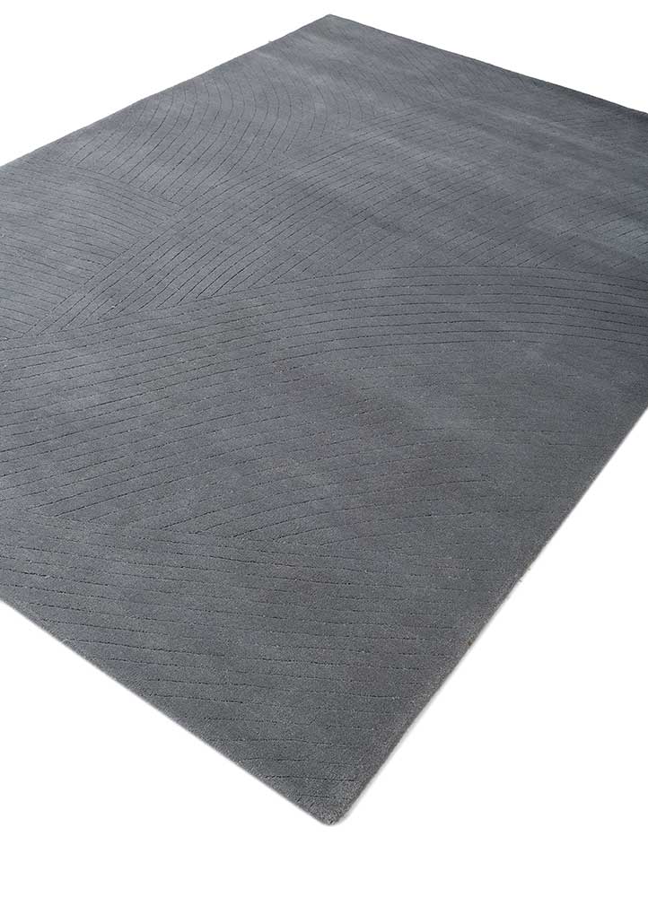 Wollteppich - 233 x 165 cm - dunkelgrau