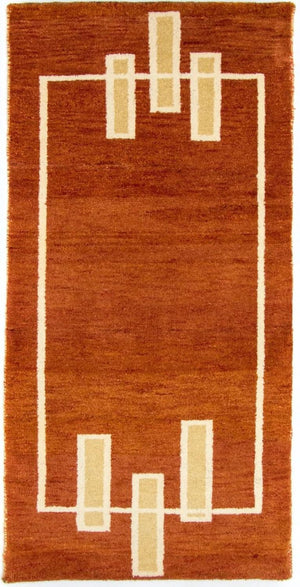 Gabbeh Teppich - Indus 140 x 70 cm - rost