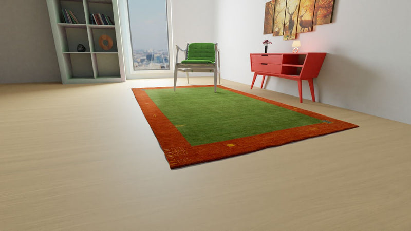 Gabbeh Teppich - Indus 180 x 120 cm - grün