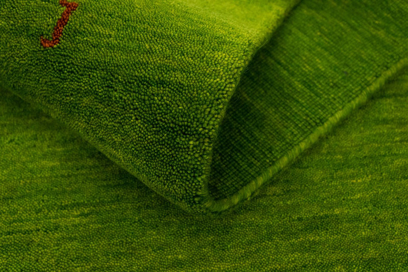 Gabbeh Teppich - Indus 240 x 80 cm - grün