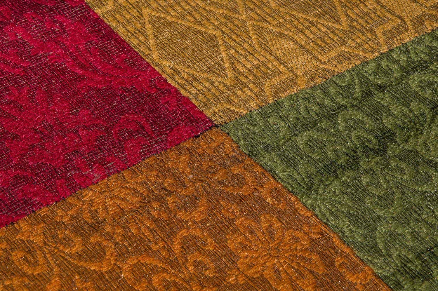 Patchwork Teppich 340 x 240 cm Wohnzimmer Teppich