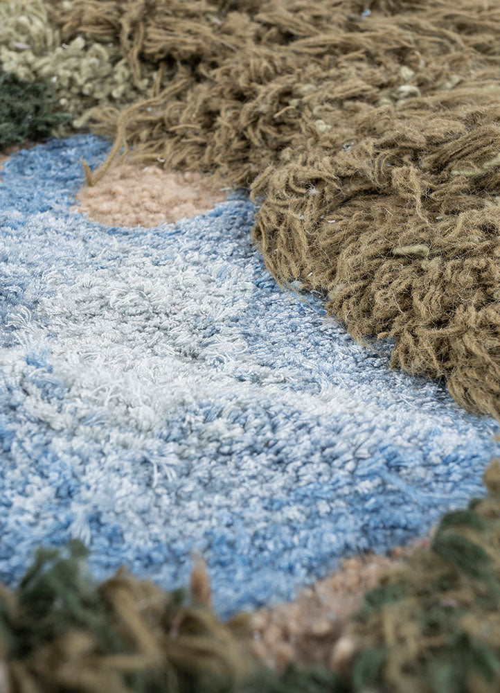 Wollteppich sonderform  - 150 x 90 cm - mehrfarbig