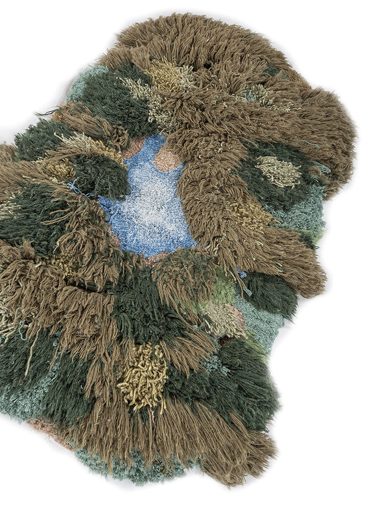 Wollteppich sonderform  - 150 x 90 cm - mehrfarbig