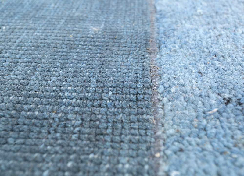 Wollteppich sonderform  - 180 x 180 cm - blau