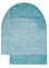 Designer Teppich sonderform  - 210 x 150 cm - türkis