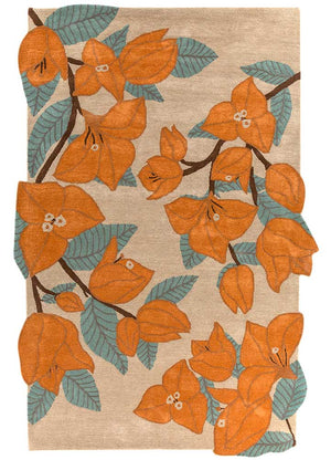 Wollteppich sonderform  - 270 x 180 cm - gold