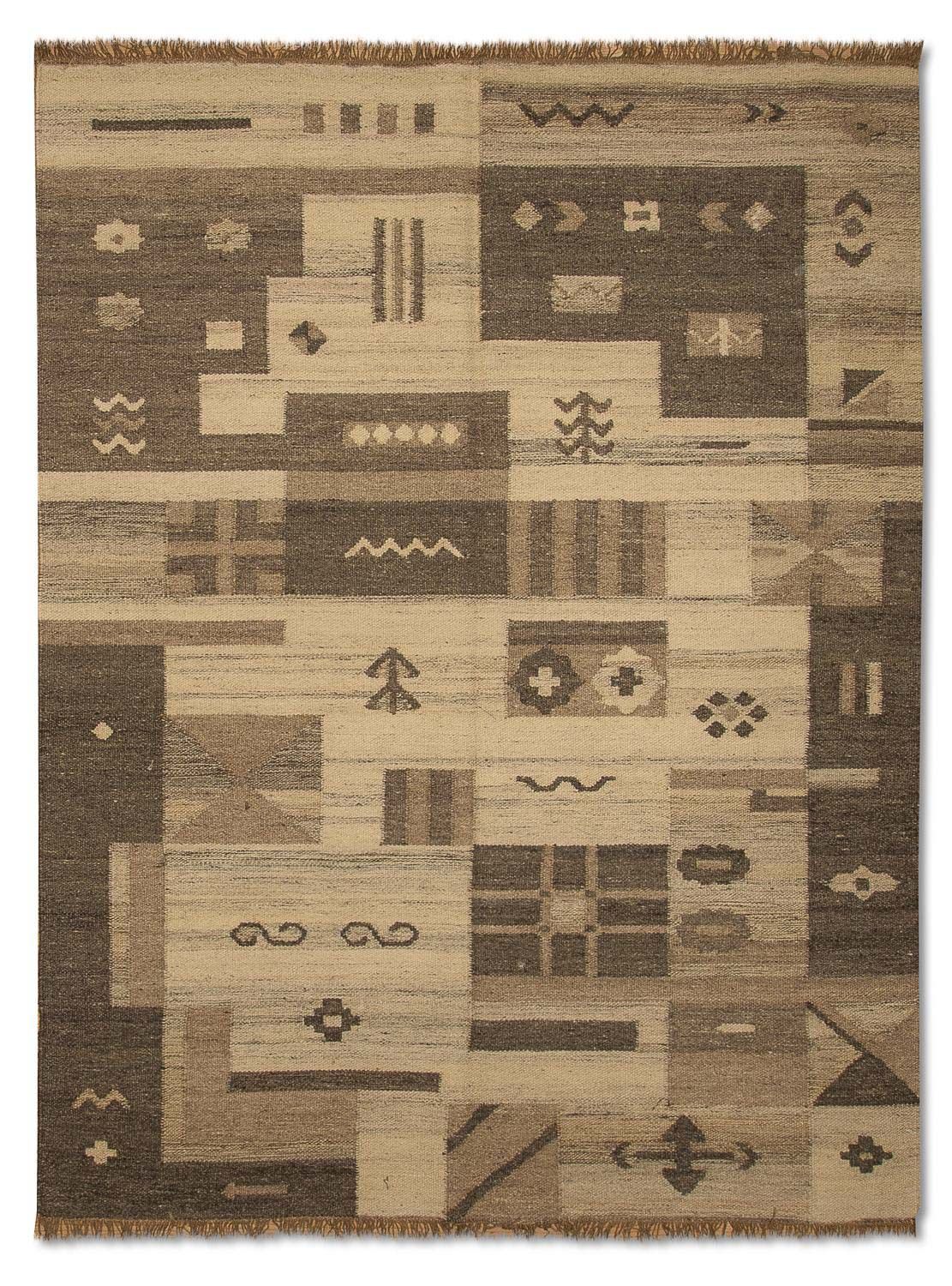 Kelim Teppich - Trendy 200 x 140 cm - natur